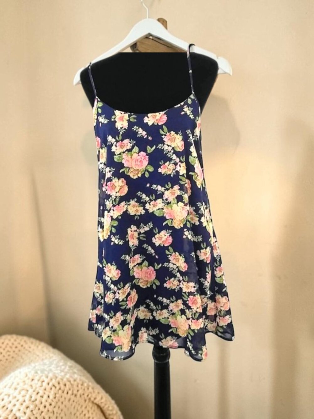 Rue21 Women's Lined Sundress with Caged Back Floral Dress Size Medium